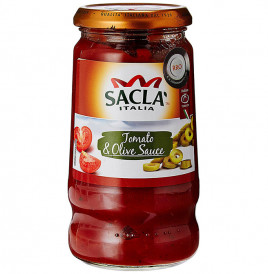 Sacla Tomato & Olive Sauce   Glass Jar  420 grams